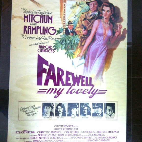 Vintage Poster Farewell My Lovely Original Film Wall Movie Robert Mitcham Poster - Picture 14 of 16